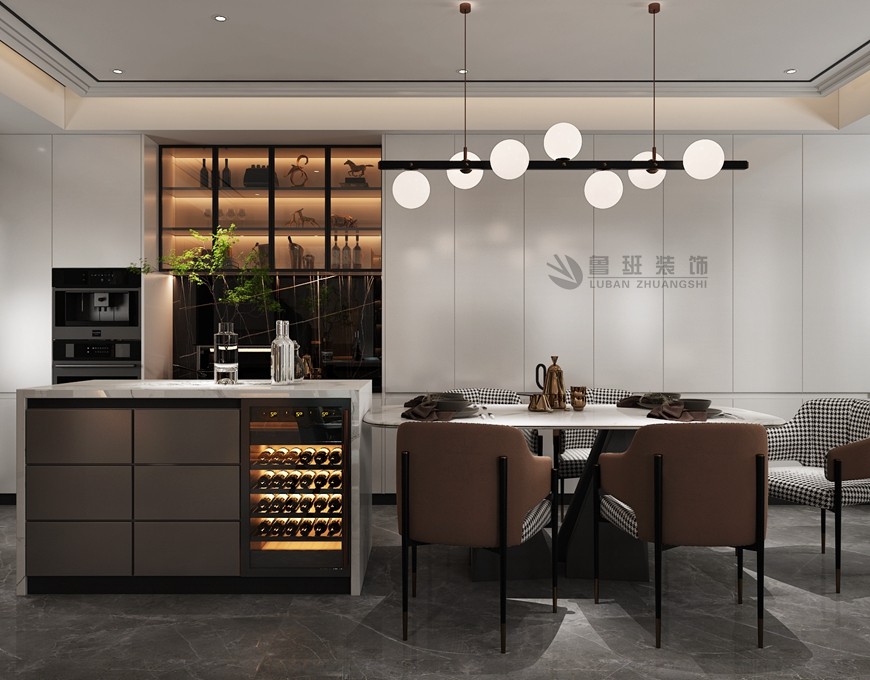 湖(hú)光山(shān)色下疊200平米現代東方風格餐廳 (2)