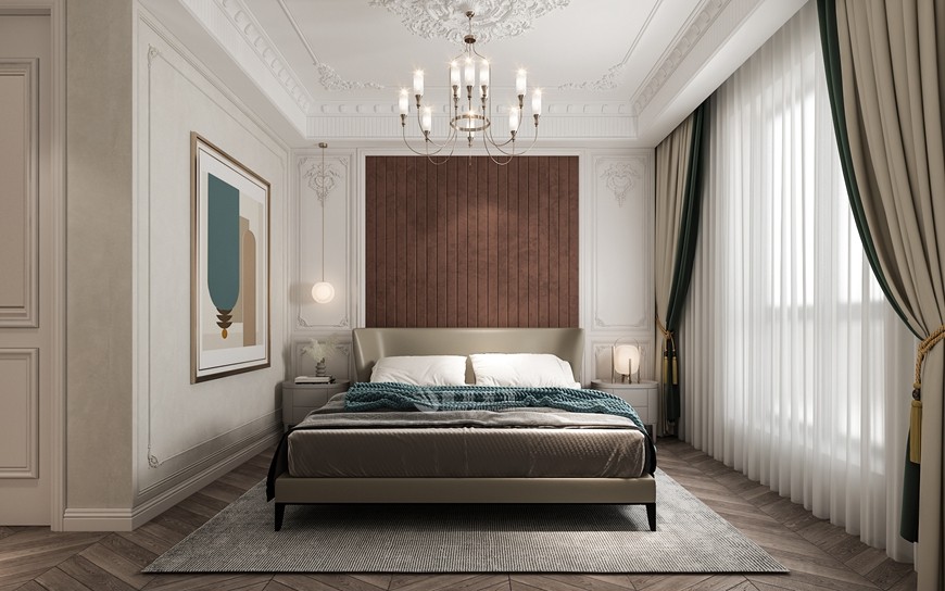 合能(néng)公(gōng)館四居室120平米法式風格卧室