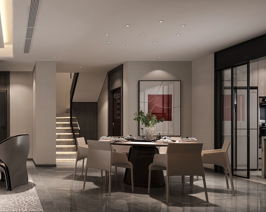 碧桂園香湖(hú)灣壹号複式280平米現代風格樓梯