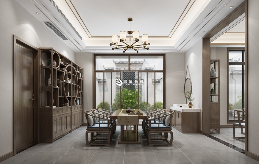 魯班裝(zhuāng)飾|一城江山(shān)400平米新(xīn)中(zhōng)式,跟随内心,活出精(jīng)緻與品味茶室效果圖設計 魯班裝(zhuāng)飾|一城江山(shān)400平米新(xīn)中(zhōng)式,跟随内心,活出精(jīng)緻與品味茶室效果圖設計