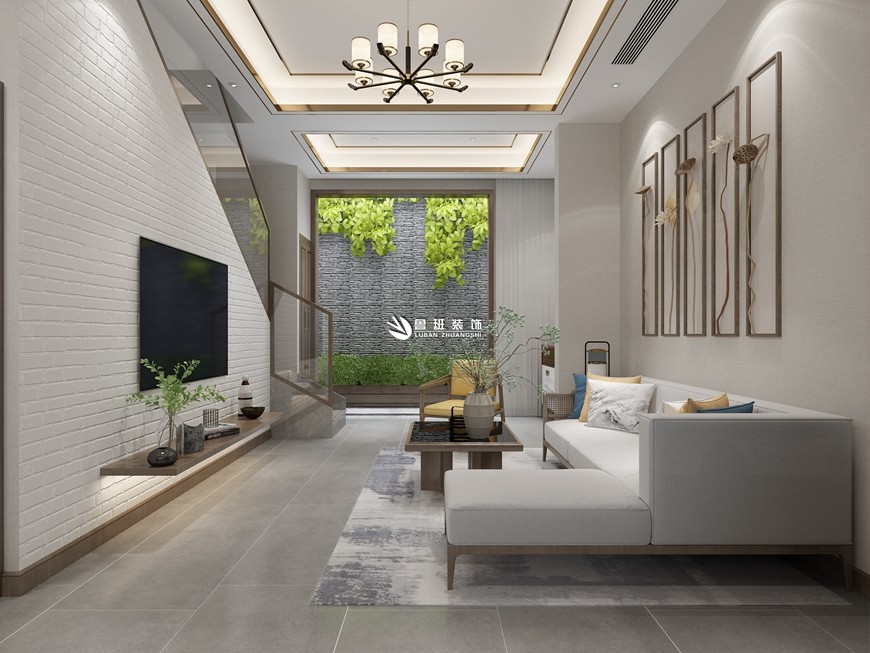 魯班裝(zhuāng)飾|一城江山(shān)400平米新(xīn)中(zhōng)式,跟随内心,活出精(jīng)緻與品味會客室電(diàn)視背景牆效果圖設計 魯班裝(zhuāng)飾|一城江山(shān)400平米新(xīn)中(zhōng)式,跟随内心,活出精(jīng)緻與品味會客室電(diàn)視背景牆效果圖設計