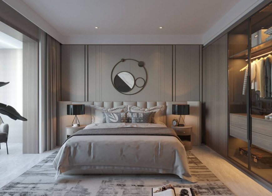 西安(ān)魯班裝(zhuāng)飾出品萊安(ān)逸珲複式380平米現代輕奢設計王小(xiǎo)龍主筆(bǐ)設計——主卧設計效果圖